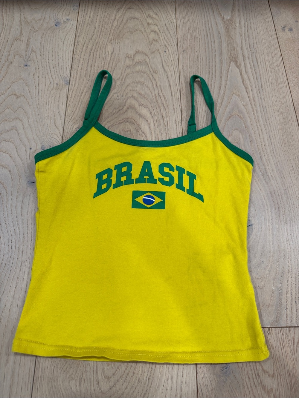 Edikted Brasil Green-Trim Yellow Tank Top